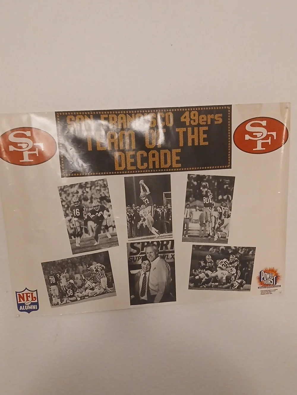 NFL San Francisco 49ers Vintage Team Montage Poster - Red, Gold, Black 28 X 20